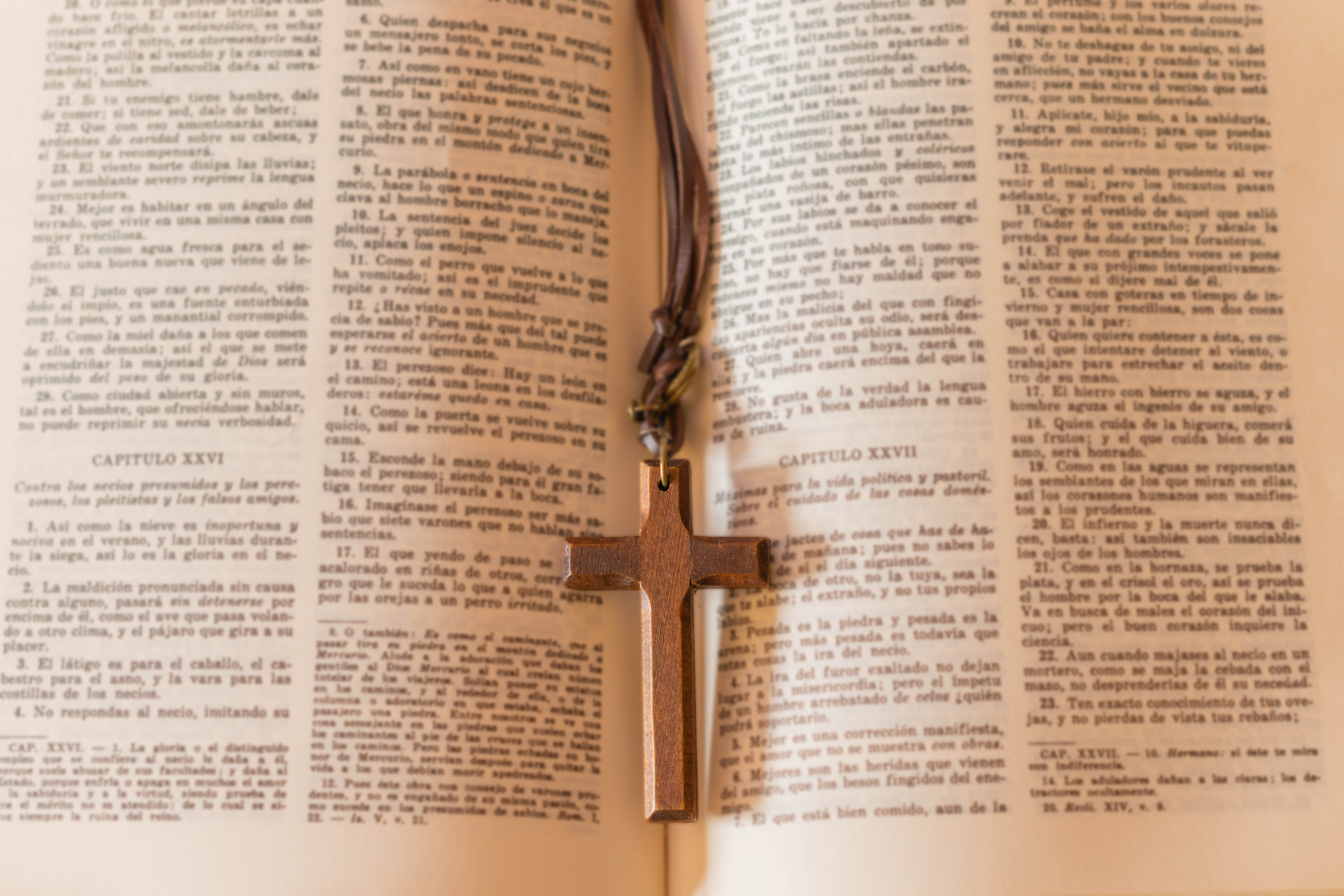 wooden cross necklace on a page of the bible 2025 02 03 02 42 27 utc